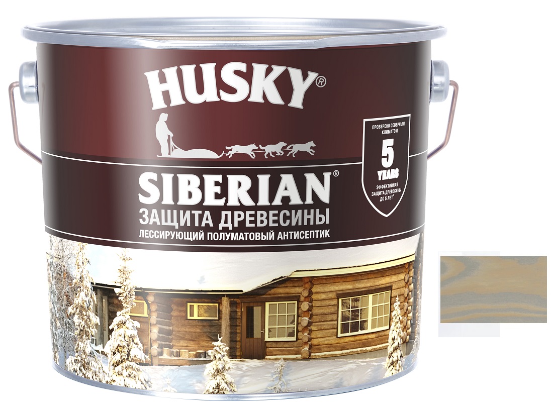 Пропитка для дерева Husky Siberian полуматовая, антик (2,7л) - купить по  цене 1 075 ₽ в ДоброСтрой Астрахань